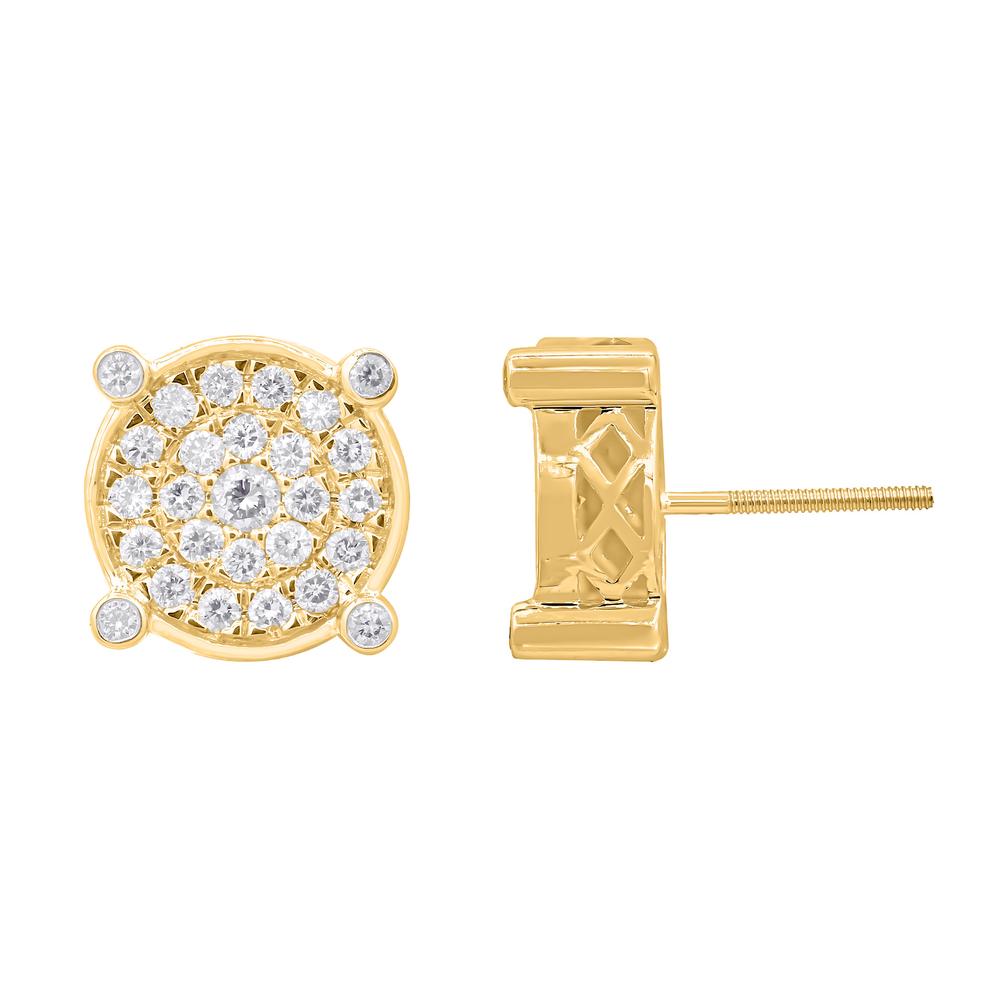 Diamond Round Earrings