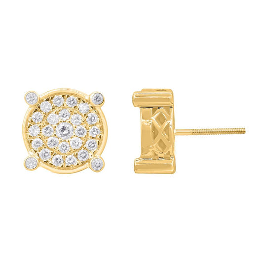 Diamond Round Earrings