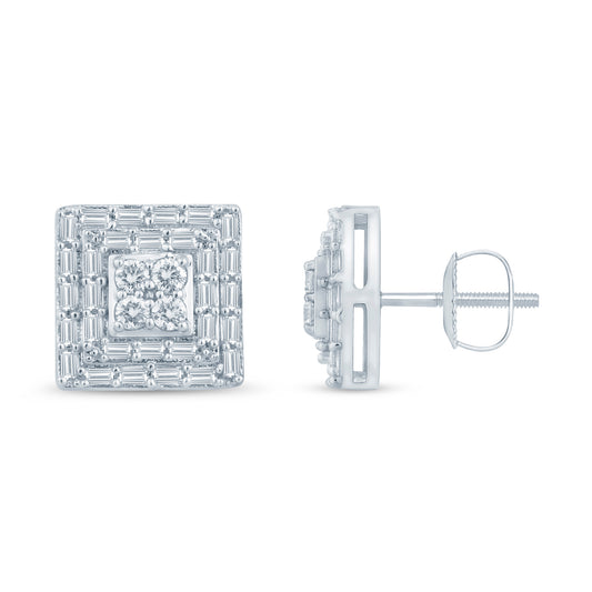 Diamond Square Earrings