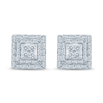 Diamond Square Earrings
