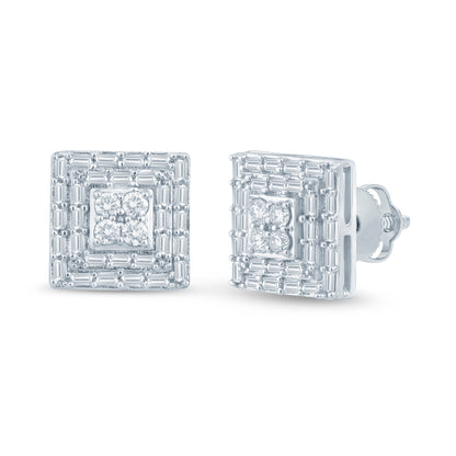 Diamond Square Earrings