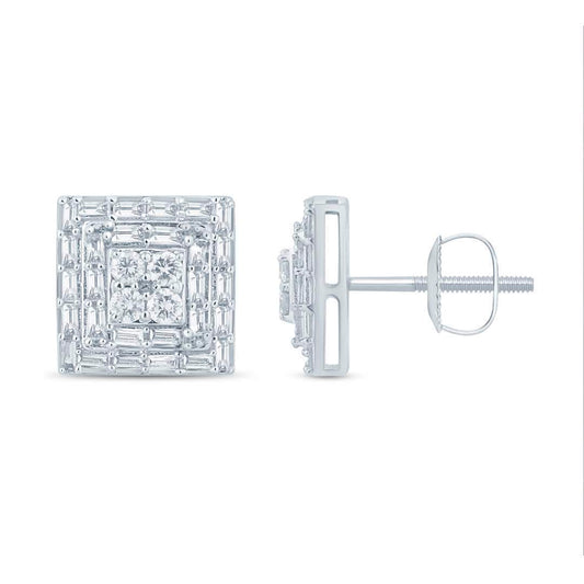 Diamond Square Earrings