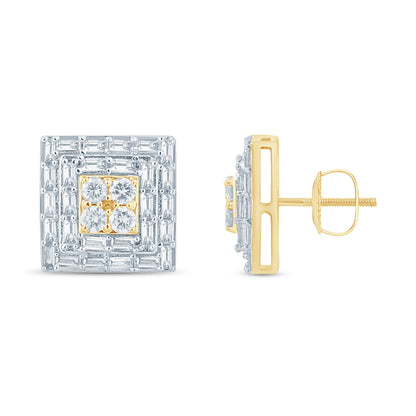Diamond Square Earrings