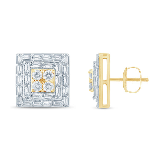 Diamond Square Earrings