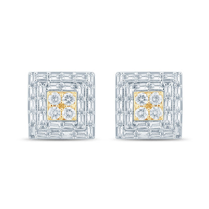 Diamond Square Earrings