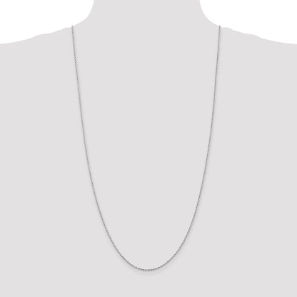 10k White Gold 1.5mm Diamond-cut Rope Chain