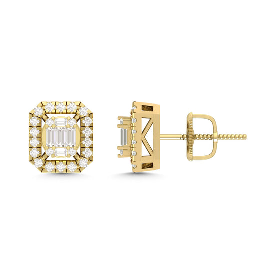 Diamond Cushion Earrings