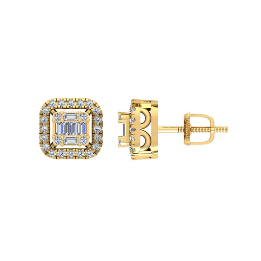 Diamond Square Earrings
