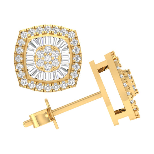 Diamond Cushion Earrings