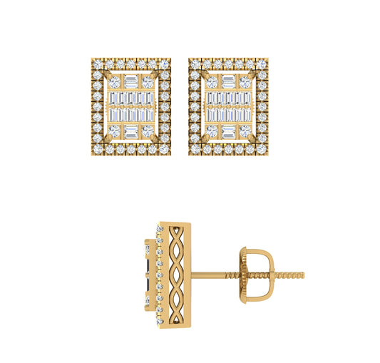 Diamond Square Earrings