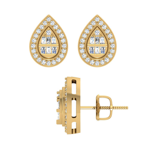 Diamond Pear Earrings