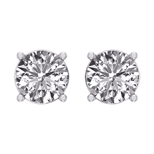 Diamond Round Earrings
