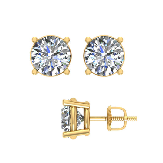 Diamond Round Earrings