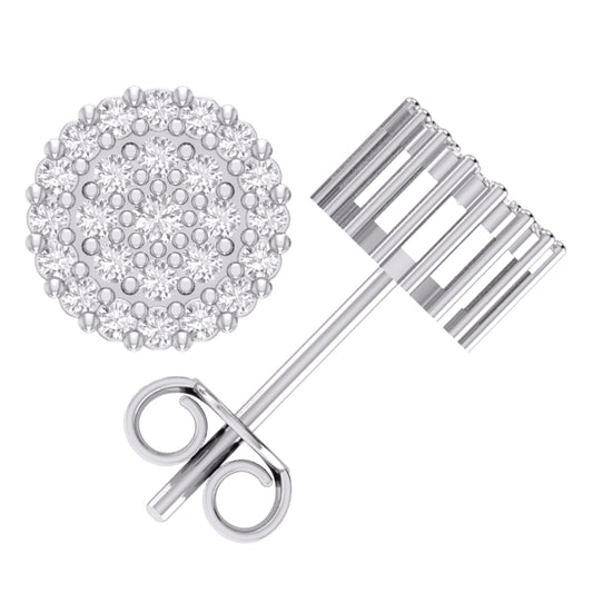 Diamond Round Earrings