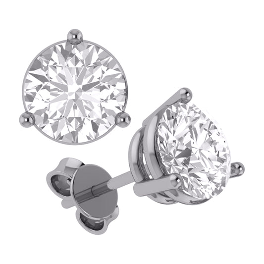 Diamond Round Earrings