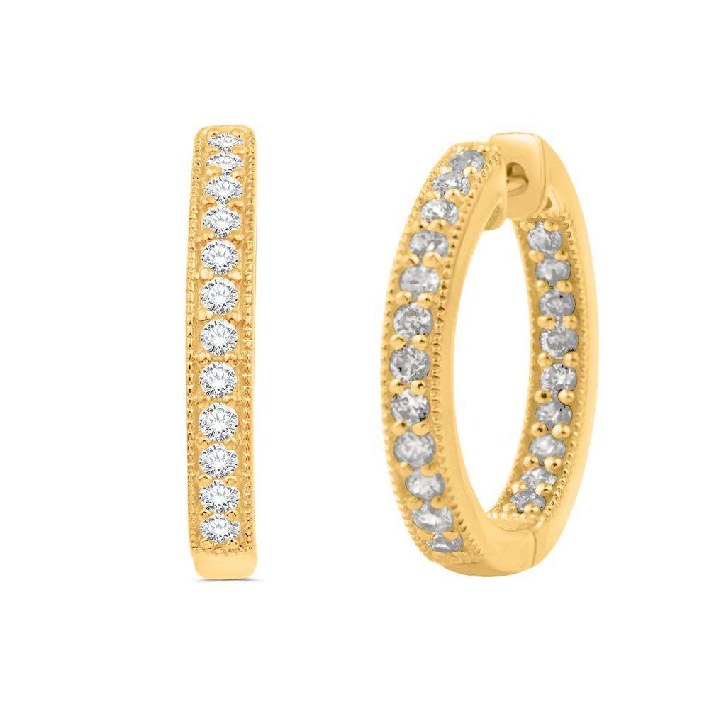 Diamond Classic Hoops