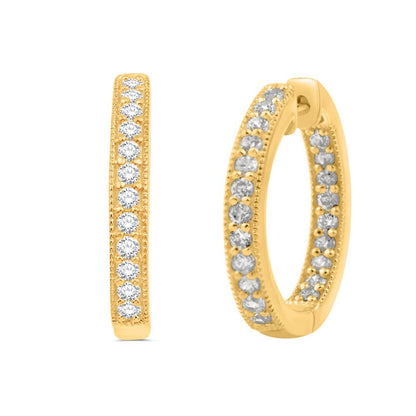 Diamond Classic Hoops
