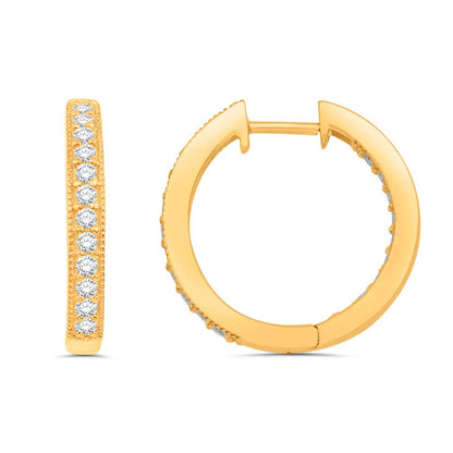 Diamond Classic Hoops