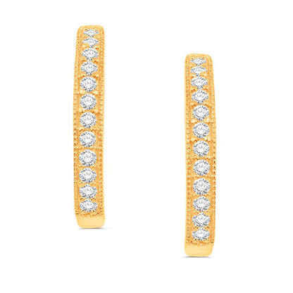 Diamond Classic Hoops
