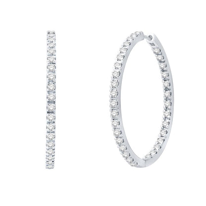 Diamond Classic Hoops Earrings
