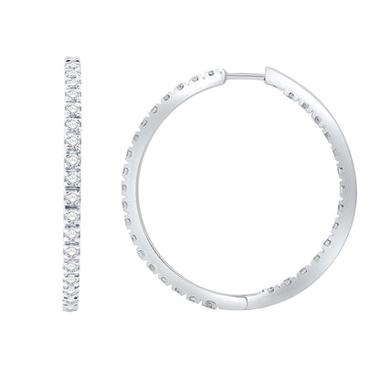 Diamond Classic Hoops Earrings