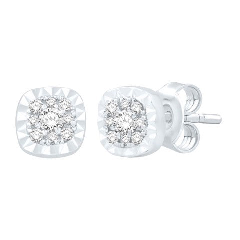 Diamond Cushion Earrings