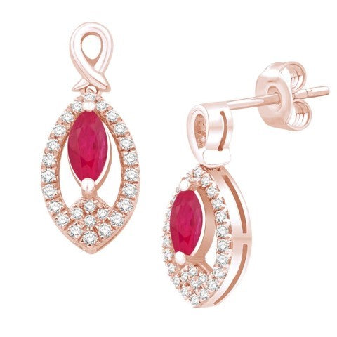 Diamond Oval Earrings