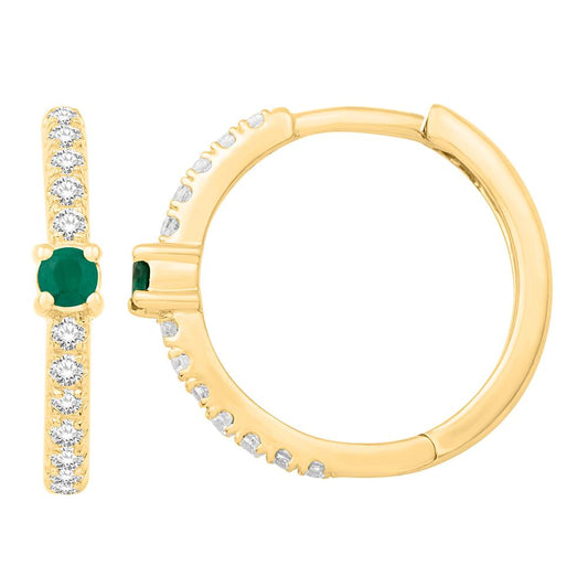 Diamond (0.16 Eme) Classic Hoops