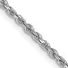 10k White Gold 1.75mm Diamond-cut Rope Chain