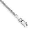 10k White Gold 2.0mm Diamond-cut Rope Chain Anklet