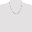 10k White Gold 2.25mm Diamond-cut Rope Chain