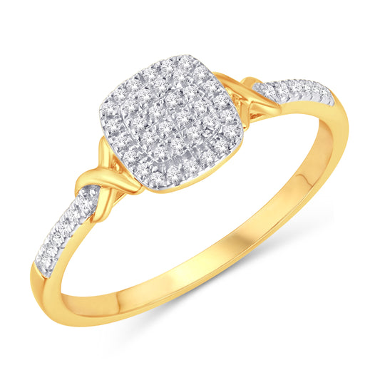 Diamond Cushion Ladies Ring