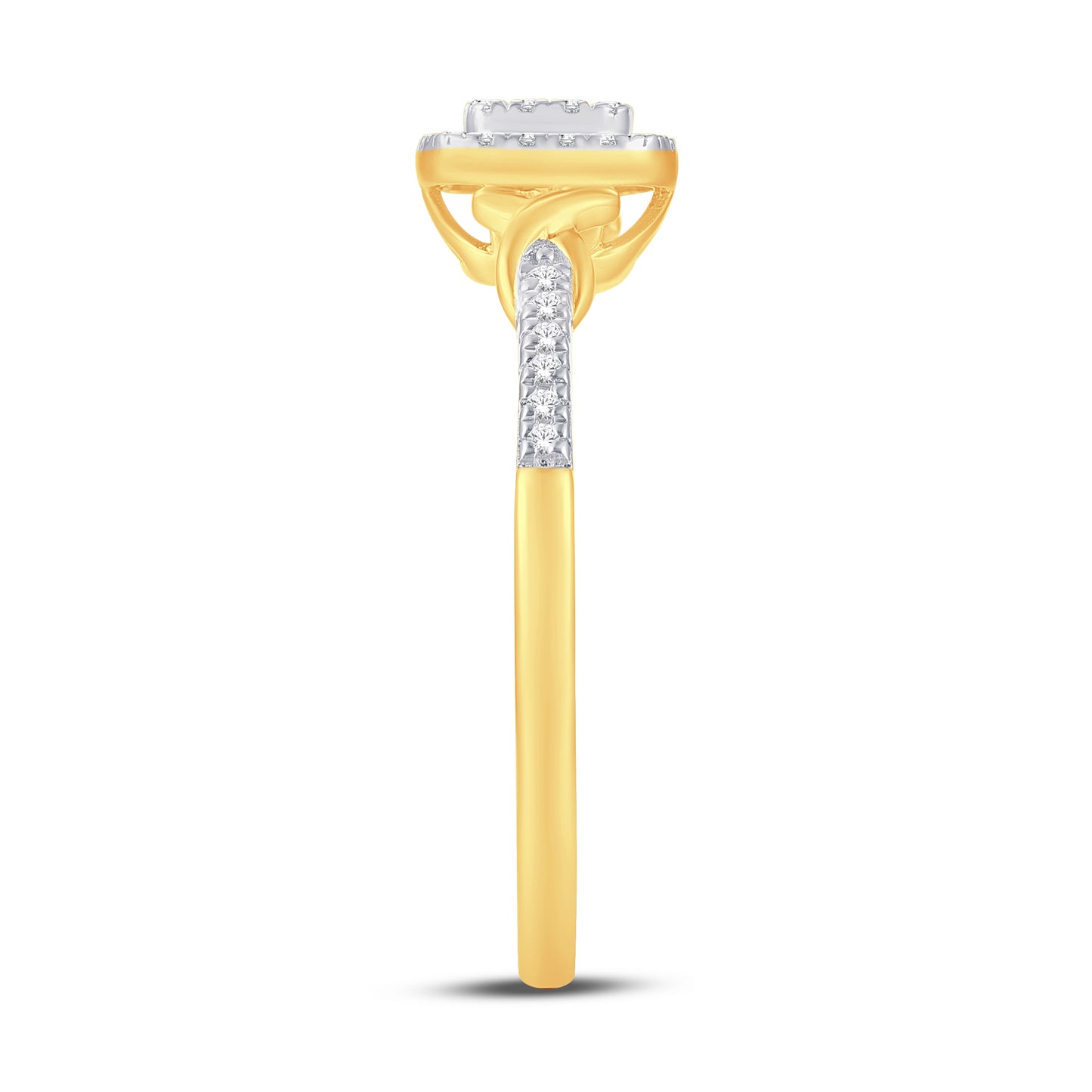 Diamond Cushion Ladies Ring