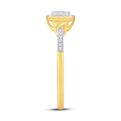 Diamond Cushion Ladies Ring