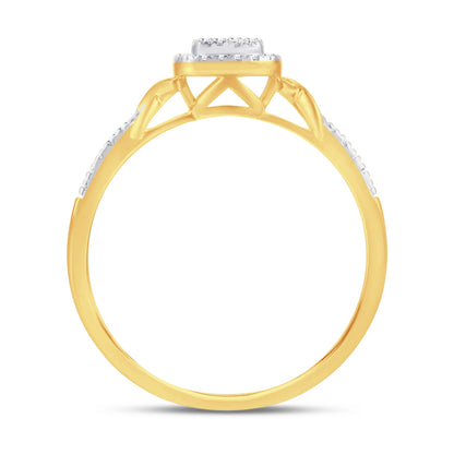 Diamond Cushion Ladies Ring