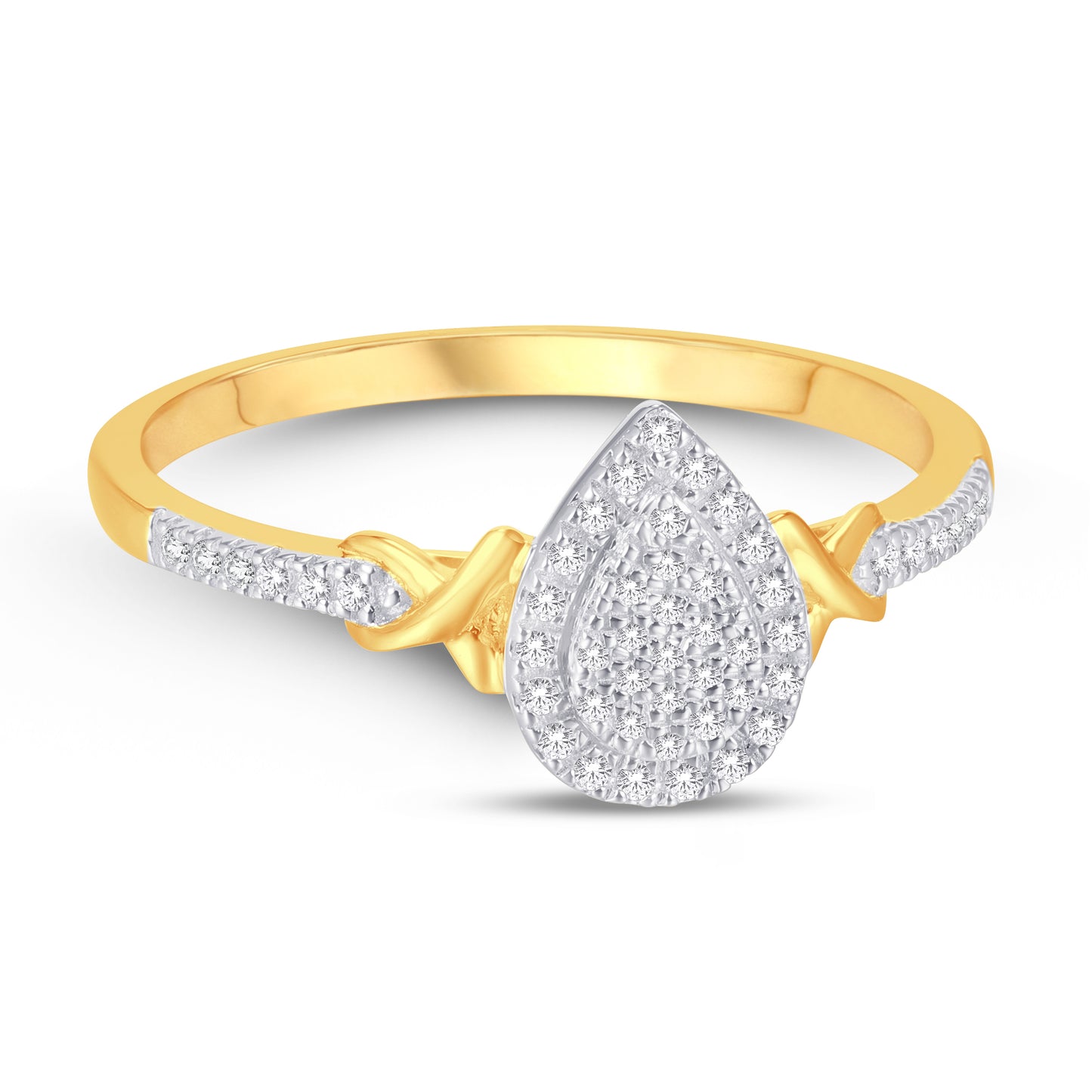 Diamond Pear Ladies Ring