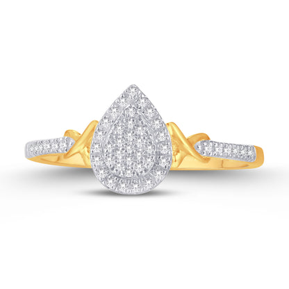 Diamond Pear Ladies Ring