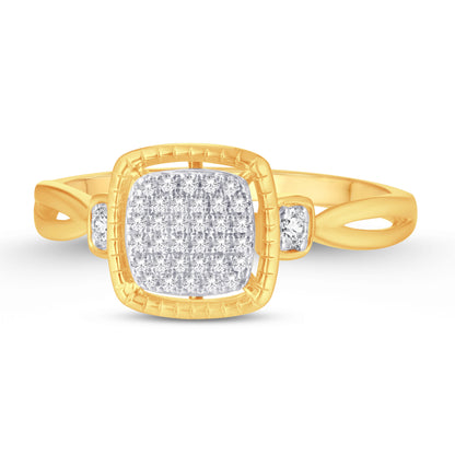Diamond Cushion Ladies Ring