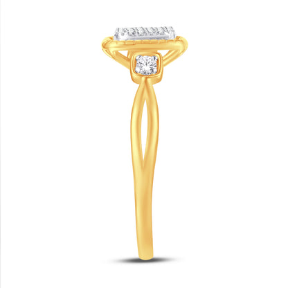 Diamond Cushion Ladies Ring
