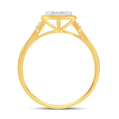 Diamond Cushion Ladies Ring