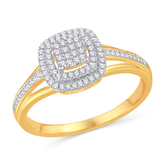 Diamond Cushion Ladies Ring