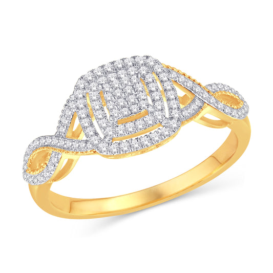 Diamond Cushion Ladies Ring