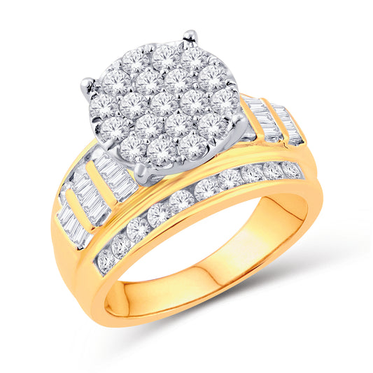 Diamond Round Ladies Ring