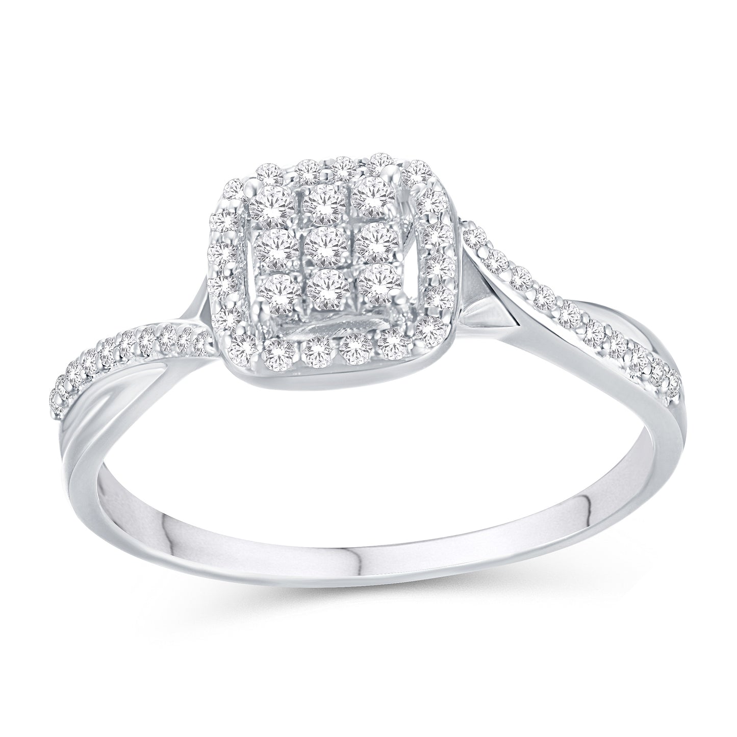 Diamond Bypass Ladies Ring