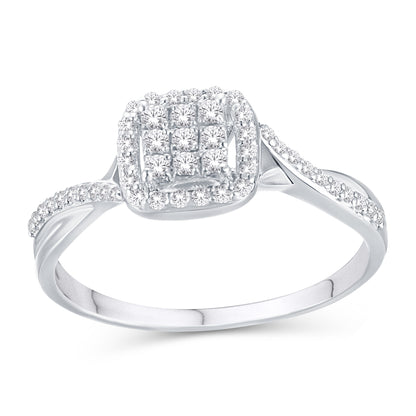 Diamond Bypass Ladies Ring