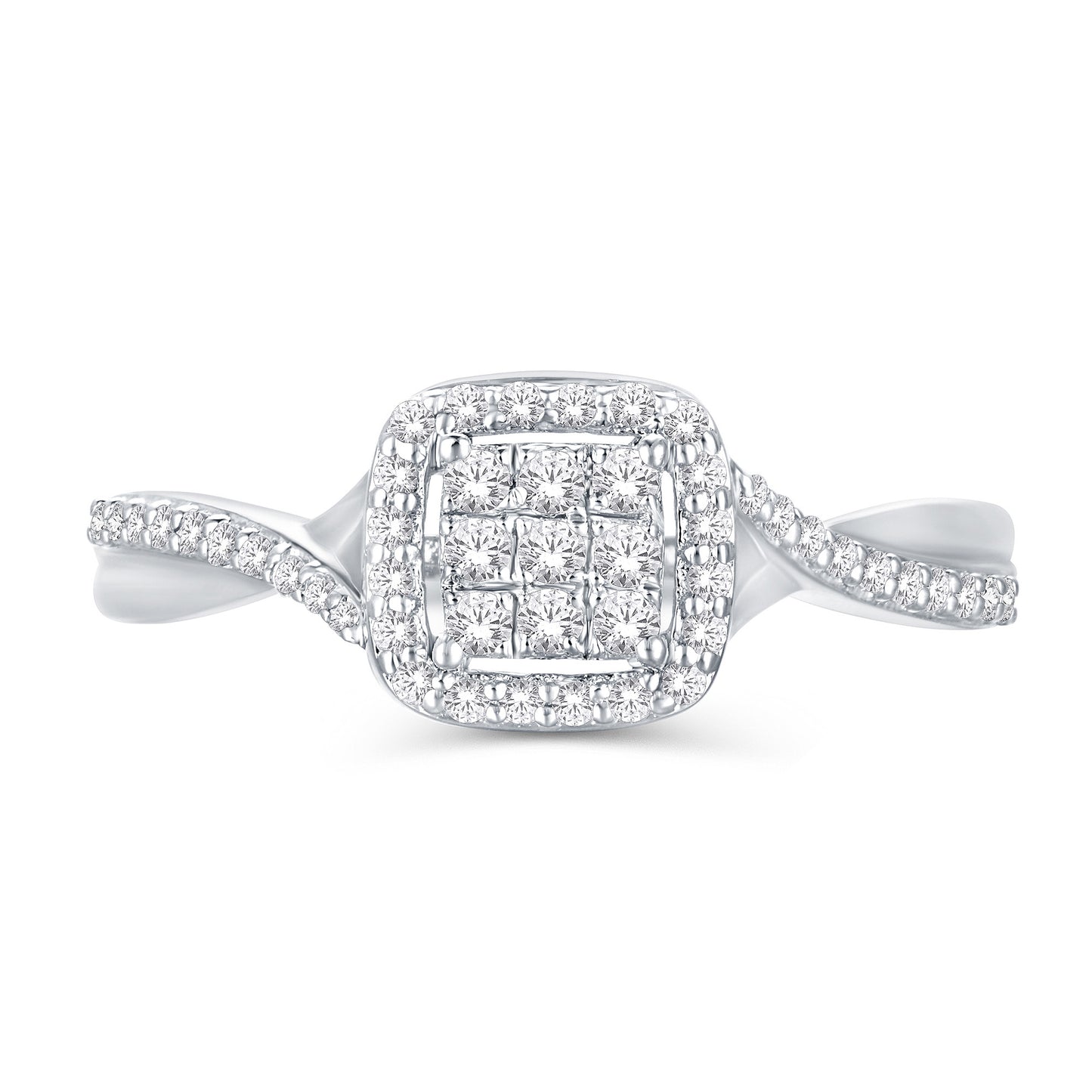Diamond Bypass Ladies Ring