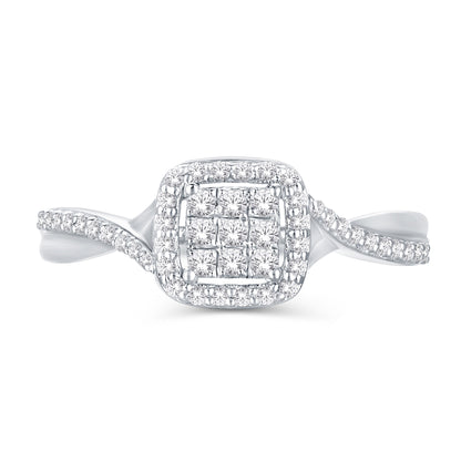 Diamond Bypass Ladies Ring