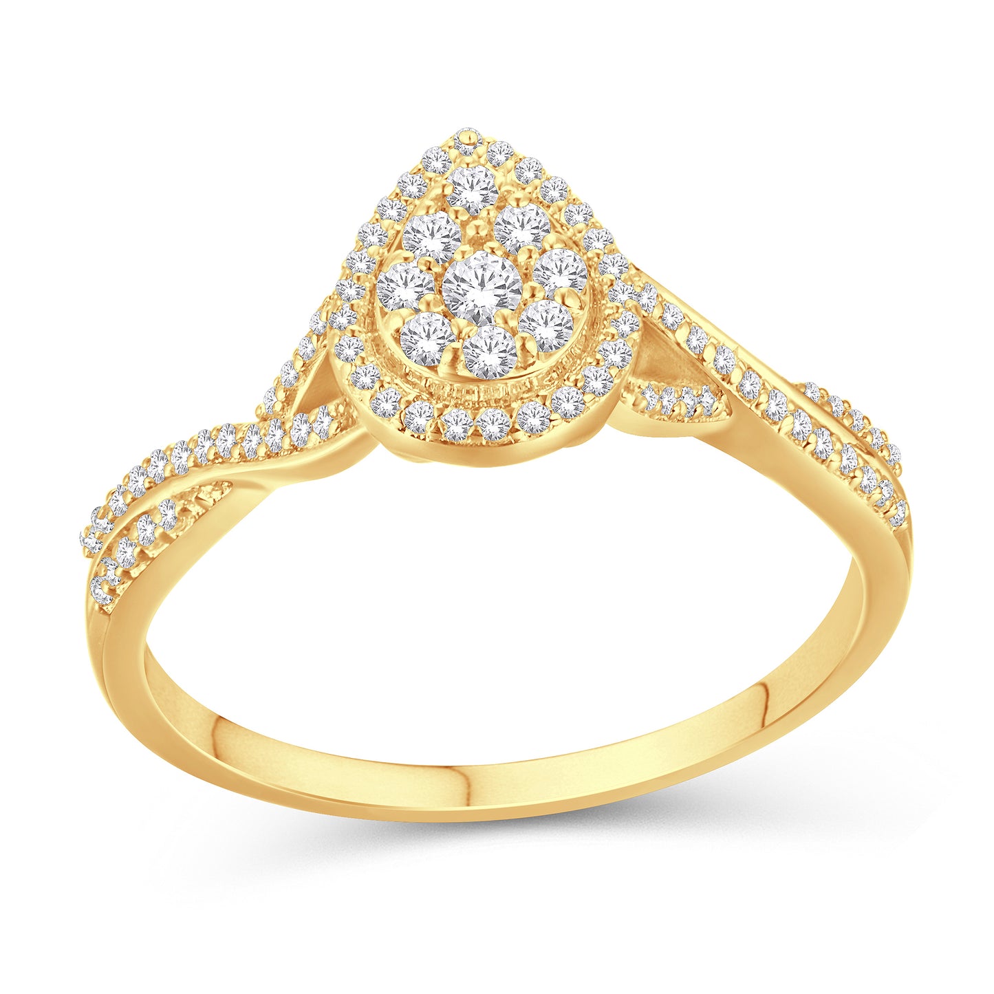 Diamond Pear Ladies Ring