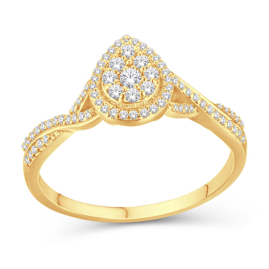 Diamond Pear Ladies Ring