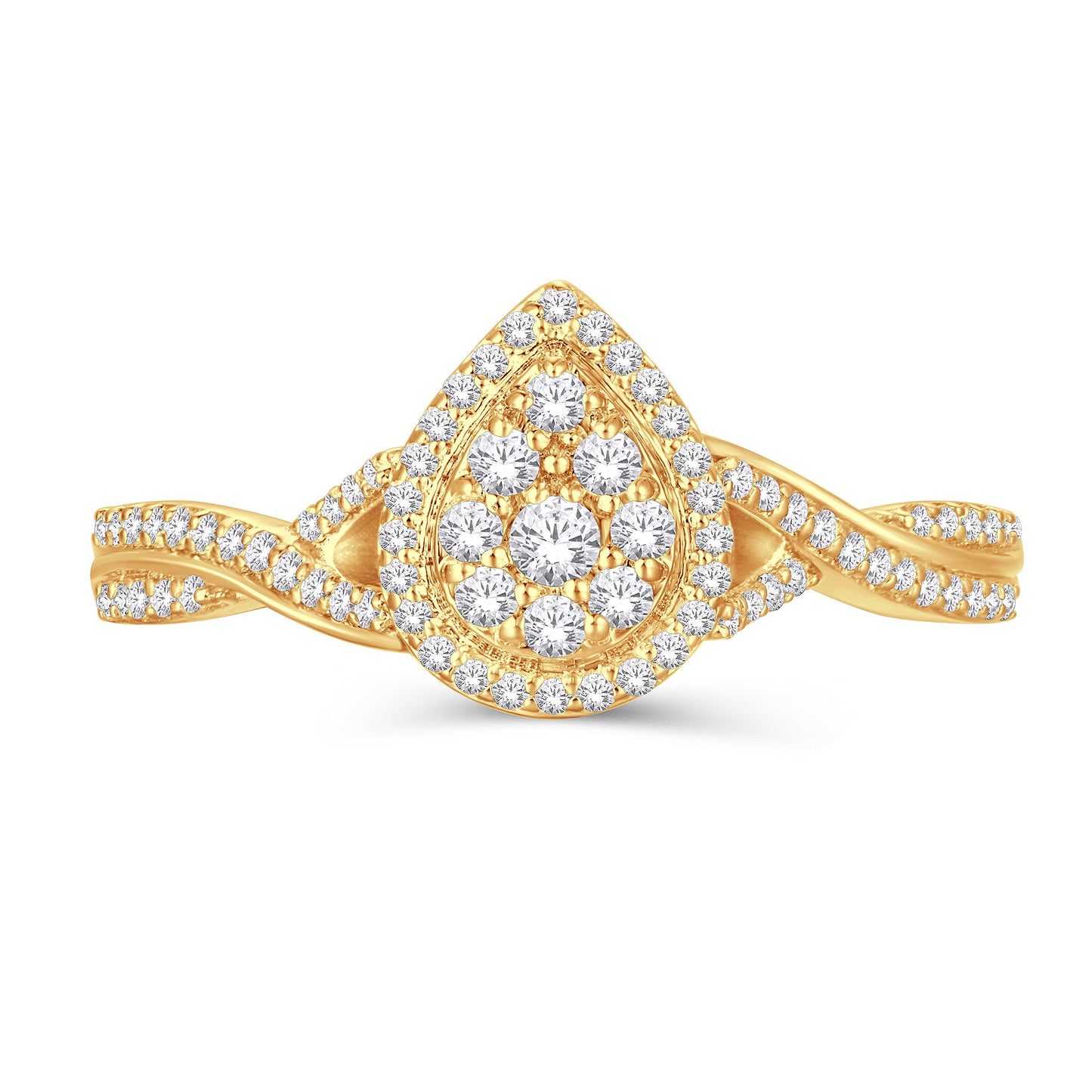 Diamond Pear Ladies Ring